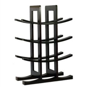 12-Bottle Wine Rack in Dark Espresso Finish Bamboo