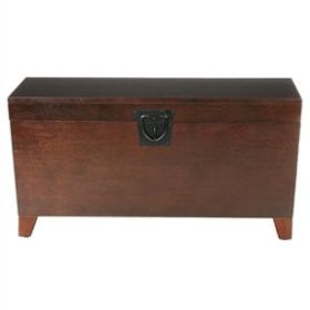 Contemporary Lift Top Coffee Table Storage Trunk in Espresso Finish