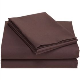 Full size 100% Super Soft Microfiber Sheet Set in Chocolate Brown