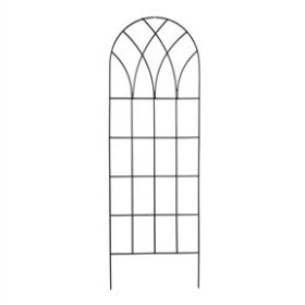 60-inch Gothic Arch Top Metal Wall Trellis for Home Garden