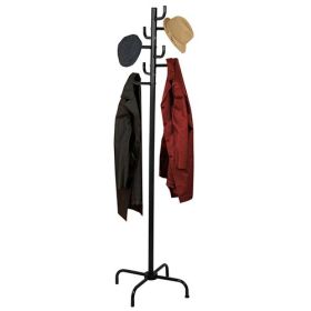 Black Metal Coat Rack Entry Hall Tree Hat Rack