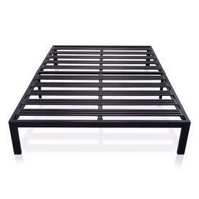 Full size Metal Platform Bed Frame with 3.86 inch Wide Heavy Duty Steel Slats