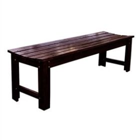 5-Feet Backless Outdoor Garden Patio Cedar Wood Bench in Burn Brown