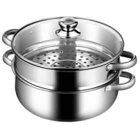 2 Tier 9.5 Quart Stainless Steel Steamer / Boiler Pot Set