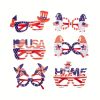 6pcs; Independence Day Glasses; 4th Of July Photo Booth Props; Room Decor; Home Decor; Holiday Decor; Wedding Decor; Independence Day Decor; 4th Of Ju