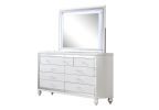 Sterling Mirror Framed Dresser Made With Wood in White Color