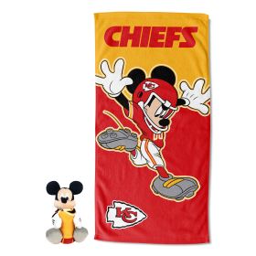 Official NFL - Mickey Mouse Hugger "Splash" with Beach Towel - Chiefs