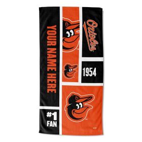 [Personalization Only] Orioles Colorblock Personalized Beach Towel