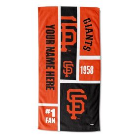 [Personalization Only] SF Giants Colorblock Personalized Beach Towel