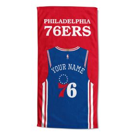 [Personalization Only] Philadelphia 76ers "Jersey" Personalized Beach Towel