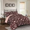 HIG Romantic Love Heart Print Comforter Set, 3 Piece Quilted Down Alternative Comforter with 2 Shams