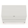 Manhattan Comfort Rockefeller Mid-Century- Modern Dresser with 3-Drawers in Off White and Nature