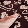 HIG Romantic Love Heart Print Comforter Set, 3 Piece Quilted Down Alternative Comforter with 2 Shams