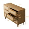 6 drawers Rattan dresser Rattan Drawer, Bedroom,Living Room