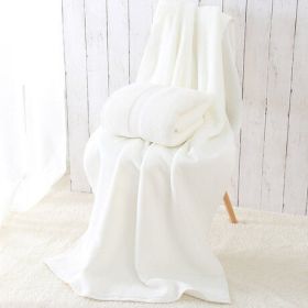 Soft Cotton Extra Large Bath Towel (32-Inch-by-70-Inch) Luxury Bath Sheet (Color: White, size: M)