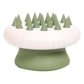 Ai Wo Cat Comb Pet Hair Removal Dog Hair Float Bathing Massage Brush Pet Supplies Wholesale One Piece (Specifications: Fruit Green Peak Massage Comb)