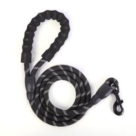 Strong Nylon Braided Dog Leash ; Pet Training Running Rope; Pet Supplies Pet Leash (Color: Black, size: M)