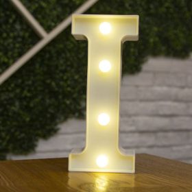 Alphabet Letter LED Lights Luminous Number Lamp Decor Battery Night Light for home Wedding Birthday Christmas party Decoration (Type: I)