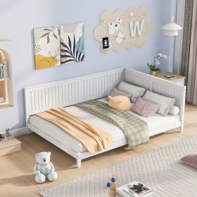 Full Size Wood Daybed/Sofa Bed (Color: White)