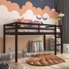 Campbell Wood Twin Junior Loft Bunk Bed, Espresso