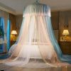 Princess Bed Canopy for Girls,Bed Canopy Curtain- Double Layer Sheer Mesh Dome Bed Curtain- Round Lace Princess Mosquito Net Tent for Twin Full Queen