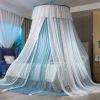 Princess Bed Canopy for Girls,Bed Canopy Curtain- Double Layer Sheer Mesh Dome Bed Curtain- Round Lace Princess Mosquito Net Tent for Twin Full Queen