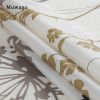 Muwago Silhouette Flower Shower Curtains Polyester Fabric Plants Brown Beige Leaves Waterproof Mildew Floral Bathroom Curtains