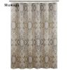 Muwago Khaki Classic Polyester Waterproof Fabric Paisley Printed Black Out Stain Resistant Mildew-Proofing Curtain For Barthroom