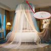 Princess Bed Canopy for Girls,Bed Canopy Curtain- Double Layer Sheer Mesh Dome Bed Curtain- Round Lace Princess Mosquito Net Tent for Twin Full Queen