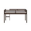 Campbell Wood Twin Junior Loft Bunk Bed, Espresso